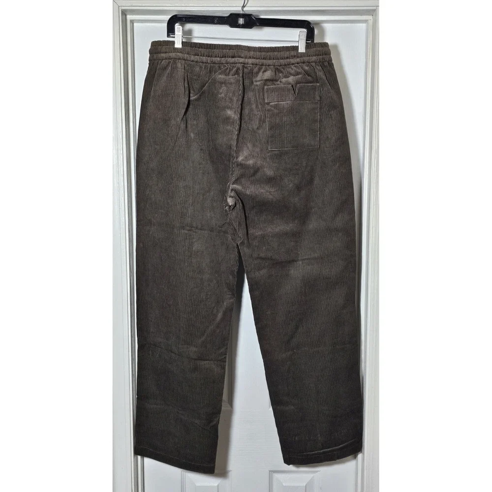 Tombolo Easy‎ Going Pants Brown Corduroy Men's Size XL Drawstring Pockets